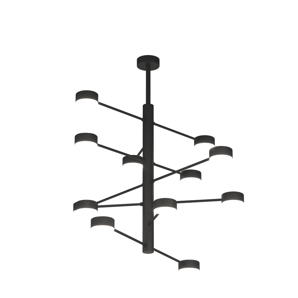 Lampadario moderno per soggiorno 12 luci GX53 orientabili