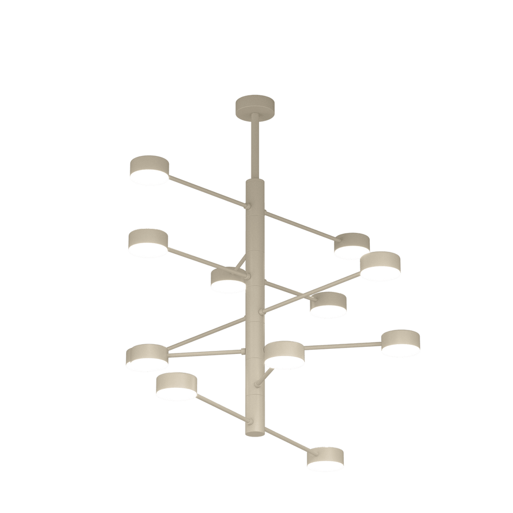 Lampadario moderno per soggiorno 12 luci GX53 orientabili