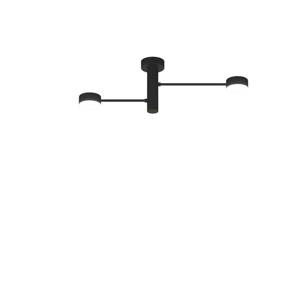 Plafoniera moderna 2 luci orientabili GX53 diametro 58cm