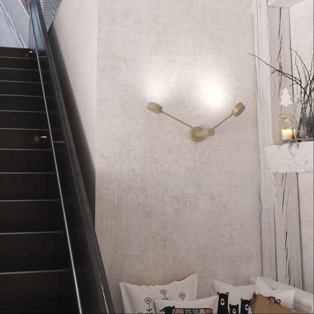 Plafoniera moderna 2 luci orientabili GX53 diametro 58cm