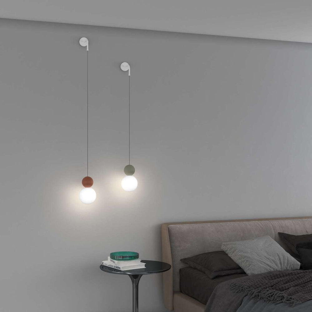 Applique pendente sfera vetro lampadina G9
