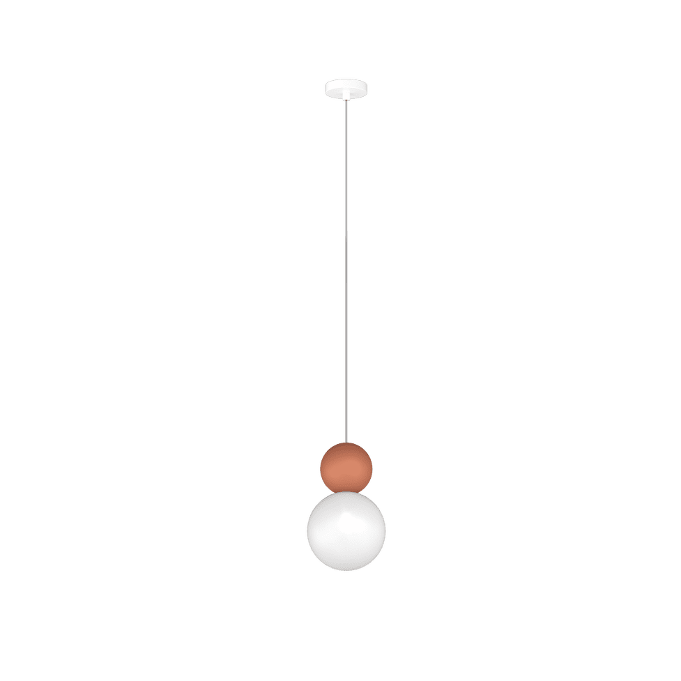 Lampada a sospensione con sfera vetro per cucina moderna lampadina G9