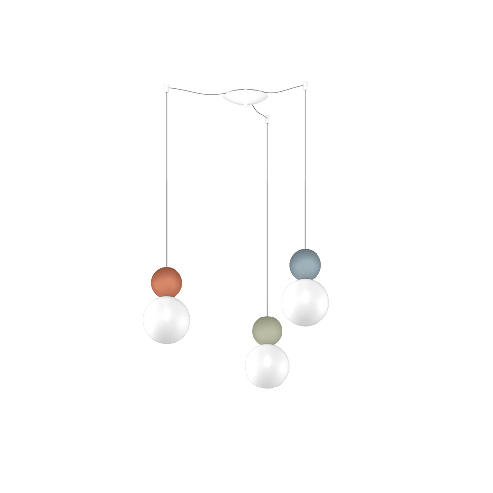 Sospensione da cucina decentrata 2 o 3 luci sfere lampadina G9