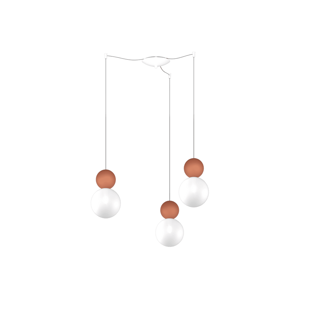 Sospensione da cucina decentrata 2 o 3 luci sfere lampadina G9