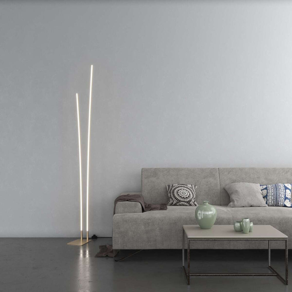 Piantana moderna 2 aste led 48W cct 3000K/4000K altezza 191cm