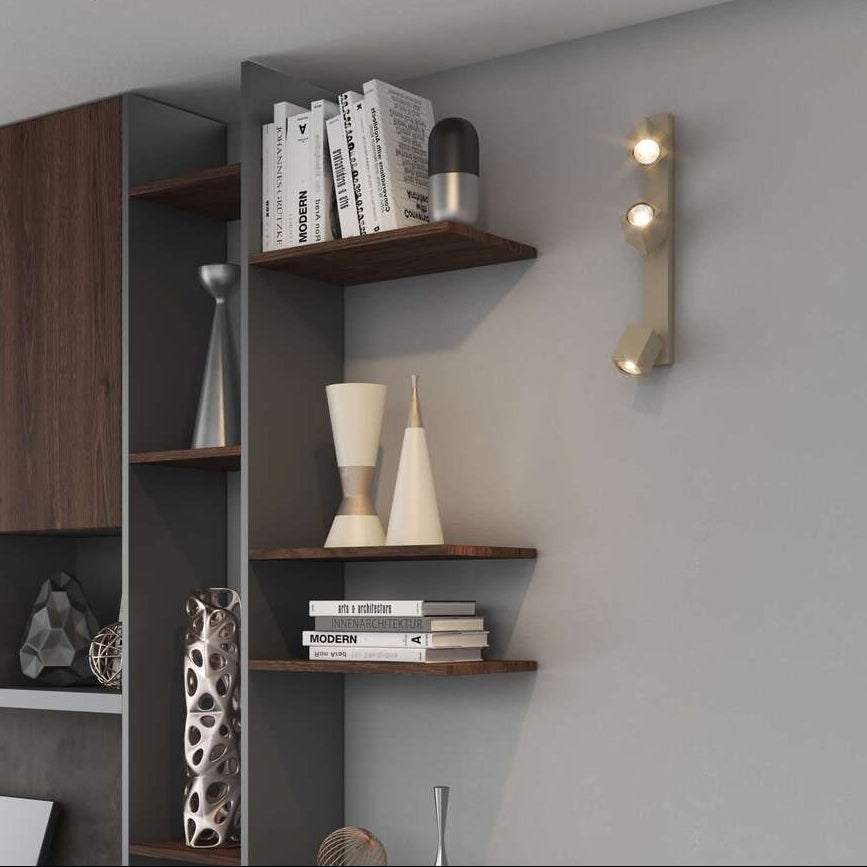 Faretto con spot moderno 3 luci orientabili GU10 larghezza 46cm