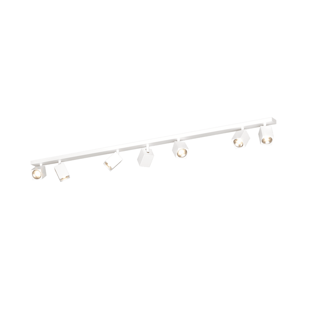 Faretto con spot moderno 7 luci orientabili GU10 larghezza 142cm