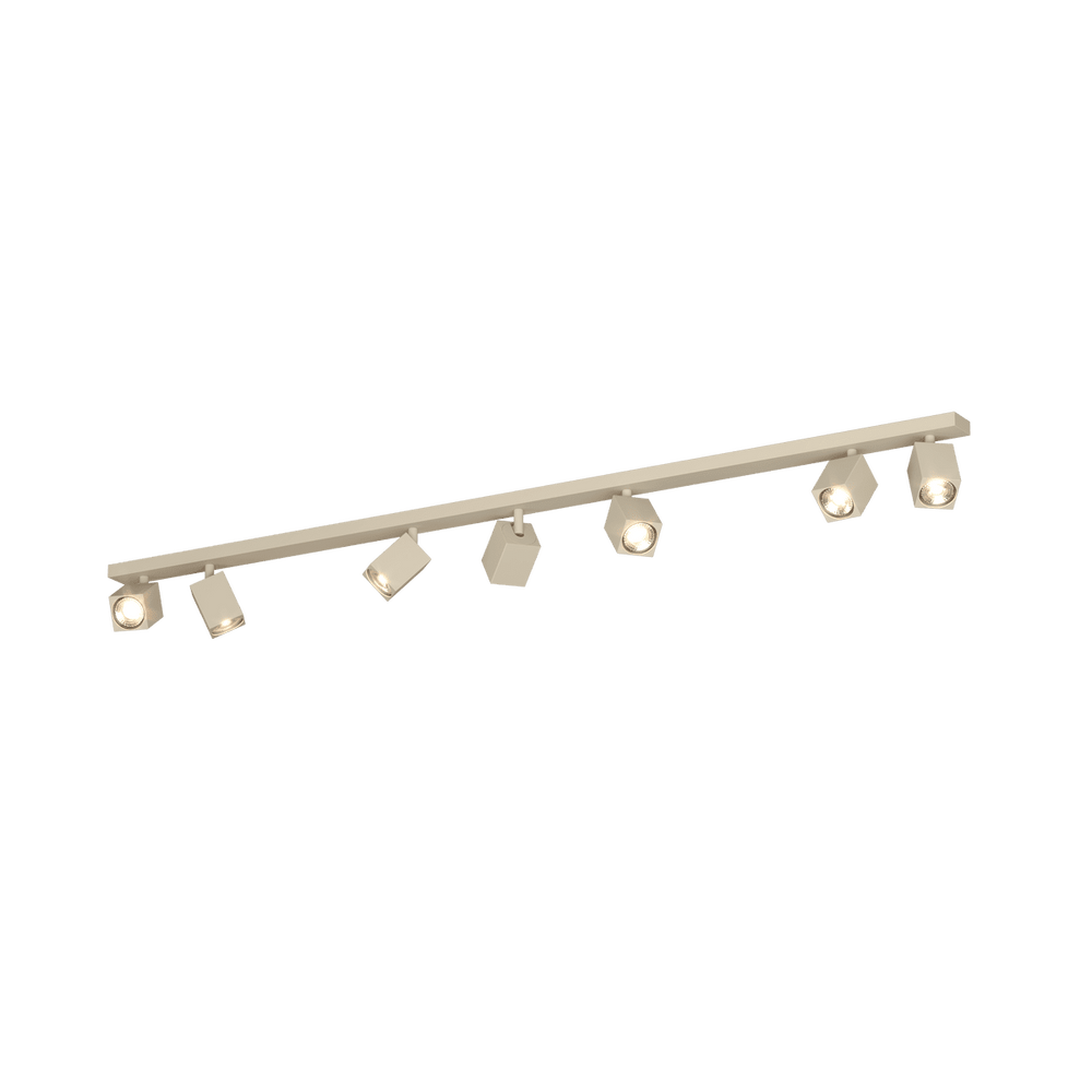 Faretto con spot moderno 7 luci orientabili GU10 larghezza 142cm