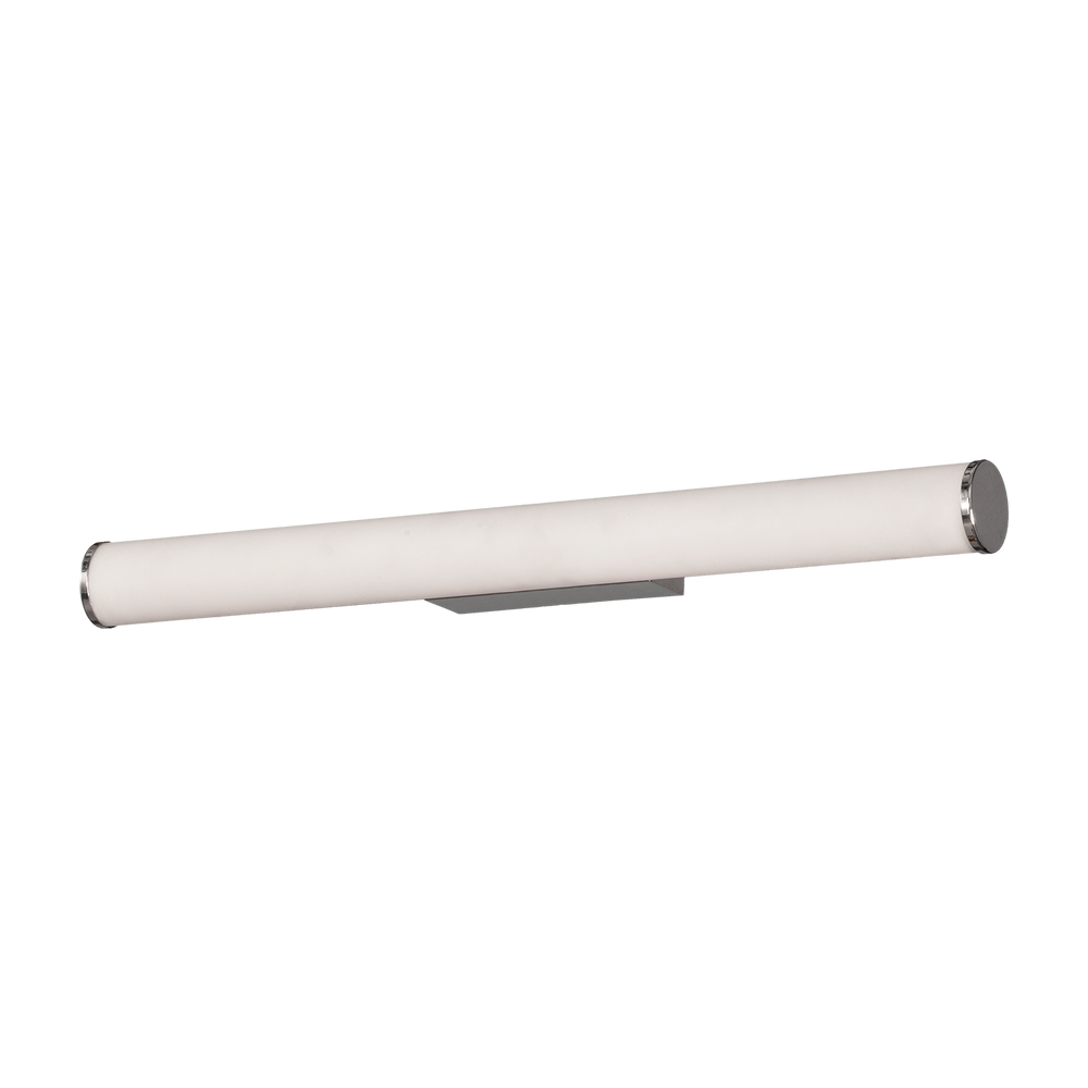 Applique da parete da bagno tubo cromo led larghezza 60cm