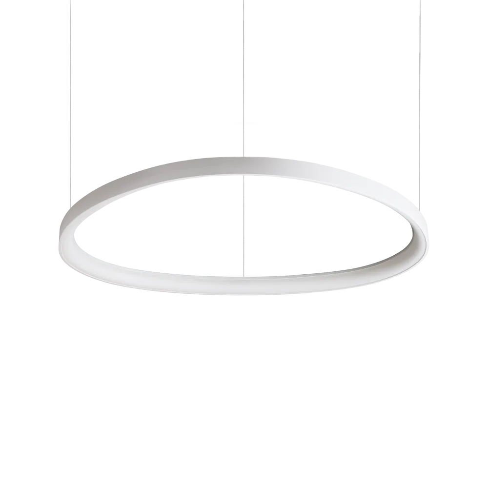 Sospensione moderna bianca in metallo con led