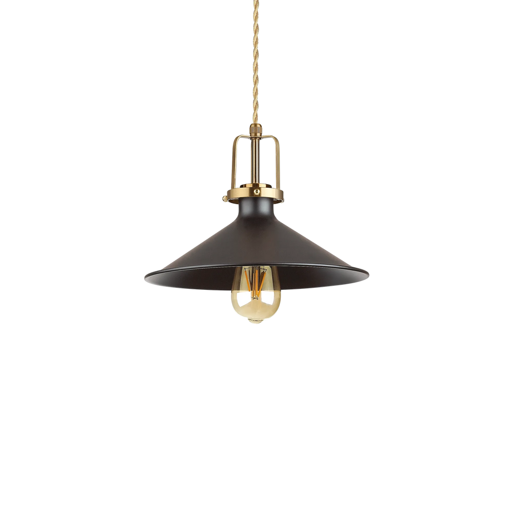 Sospensione singola per cucina nera o bianca dettagli oro