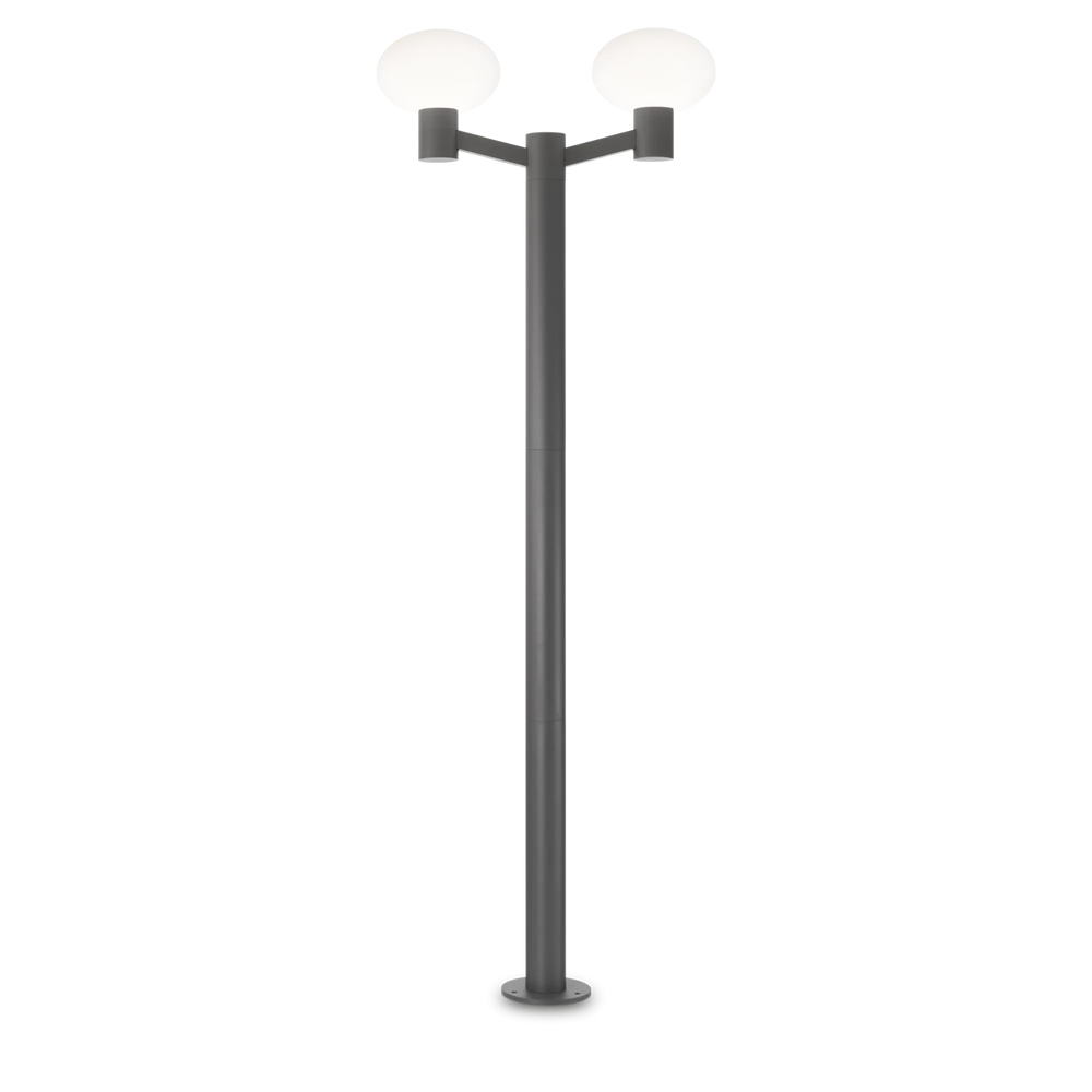 Lampione per viale esterno giardino ip44 colore antracite alluminio