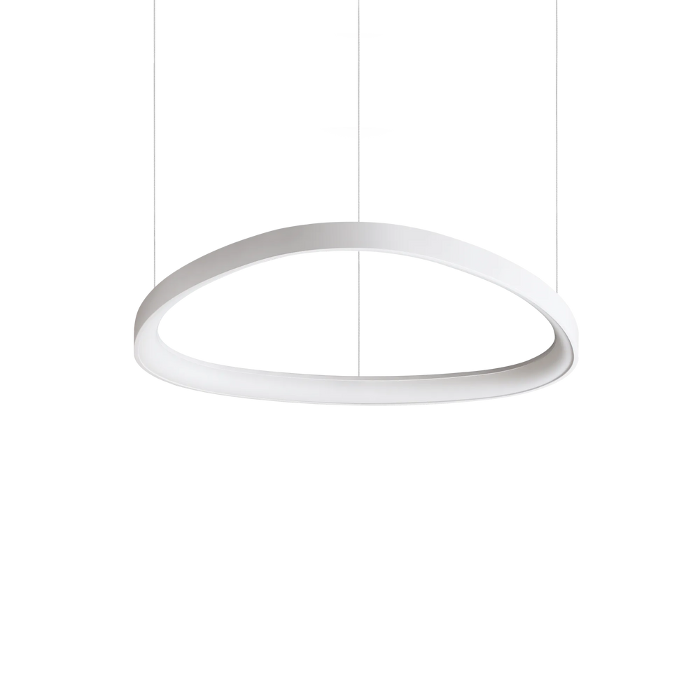 Sospensione moderna bianca in metallo con led
