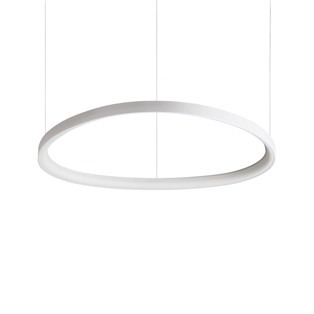 Sospensione moderna bianca in metallo con led