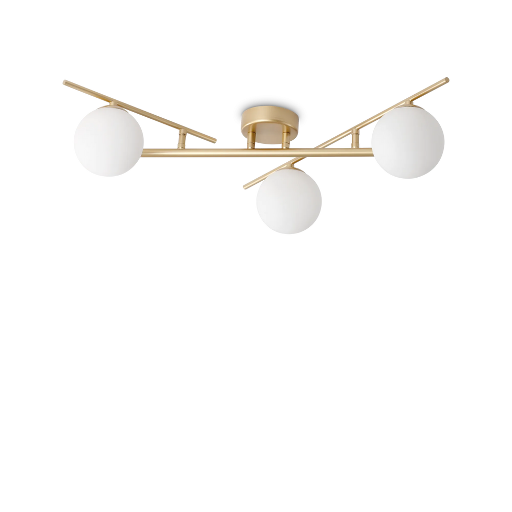 Plafoniera in metallo oro moderna per interno