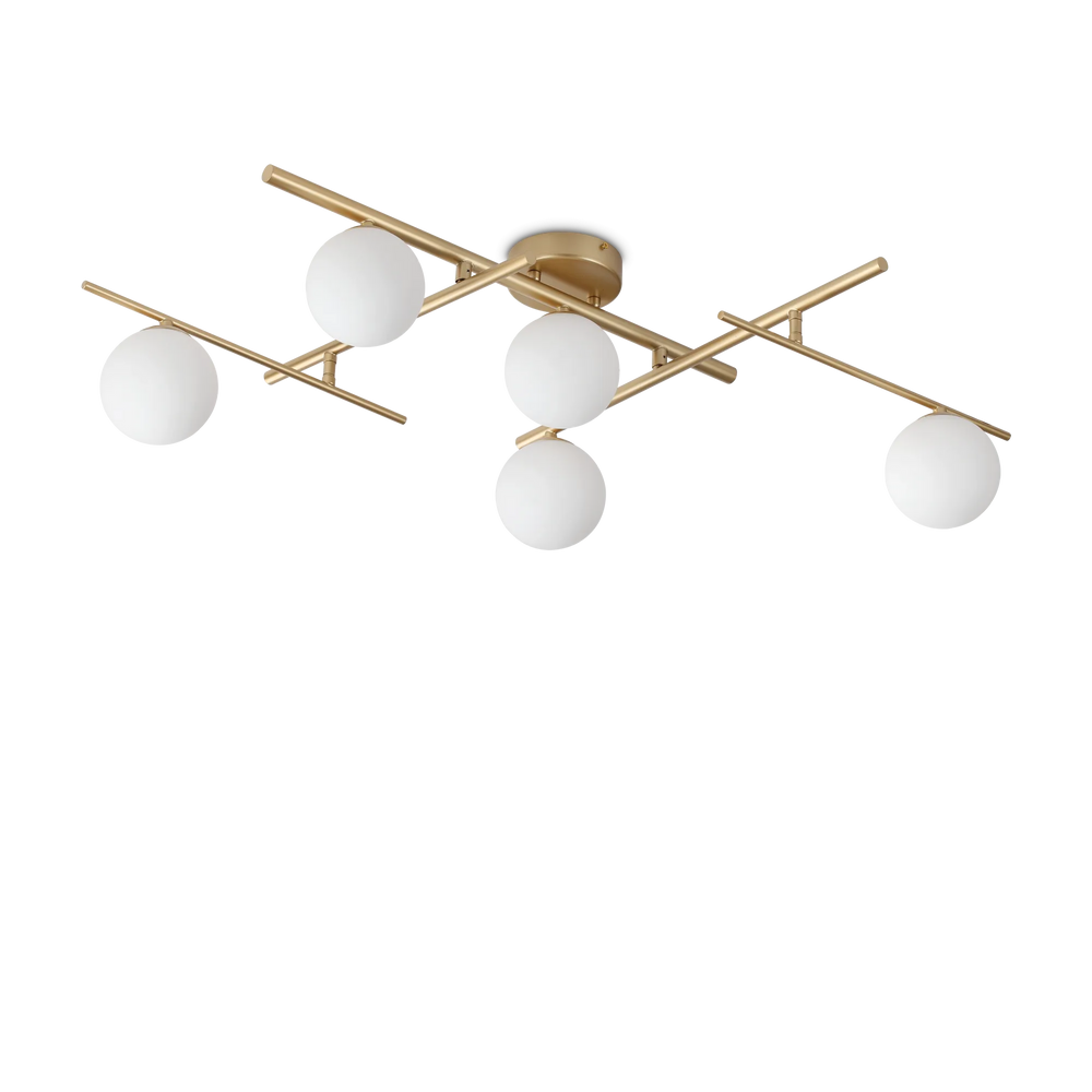 Plafoniera in metallo oro moderna per interno