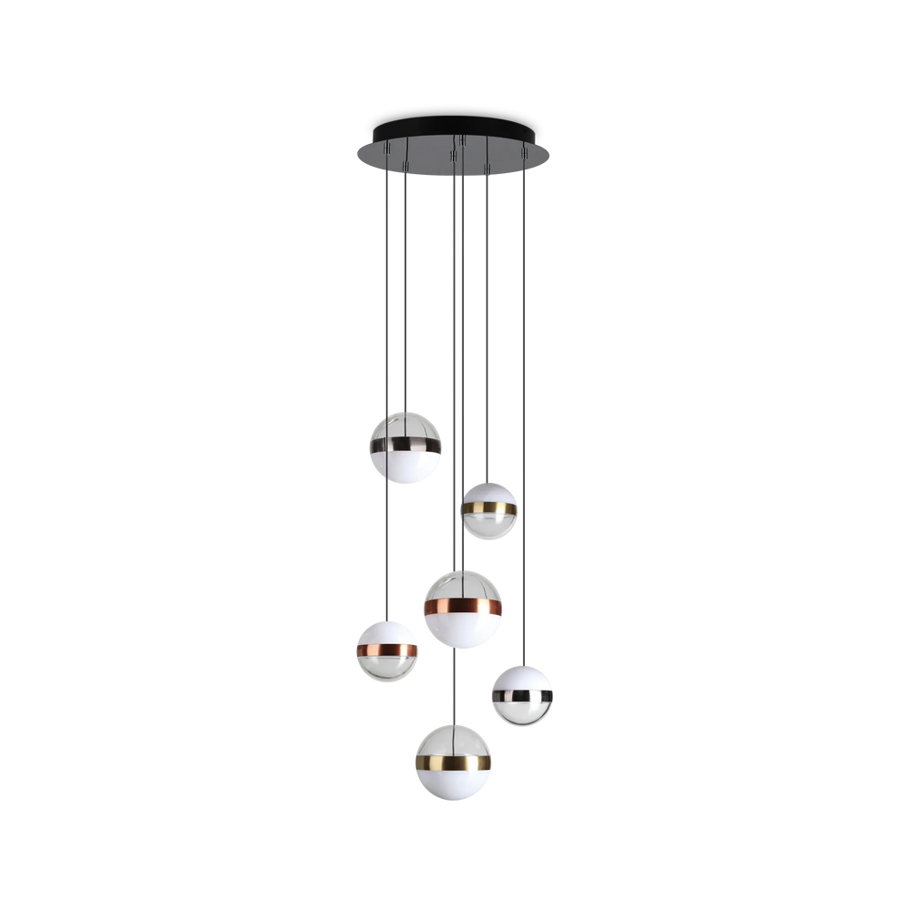 Lampadario in metallo diffusore acrilico per camera da letto