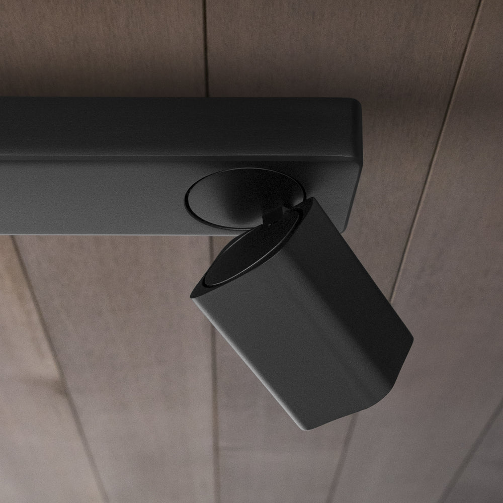 Plafoniera da soffitto parete 4 luci orientabili quadrate bianca o nera