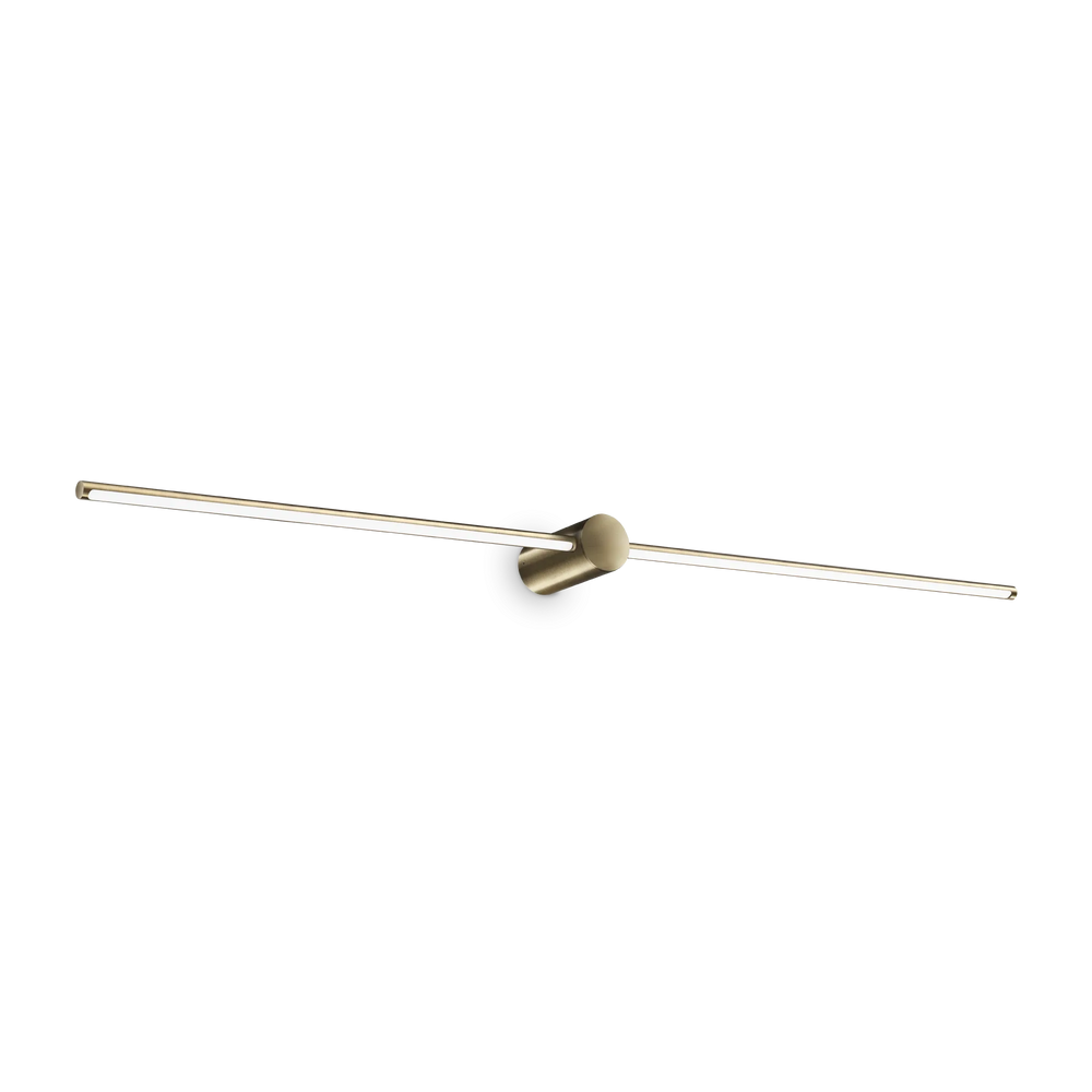 Moderne Wandleuchte aus Weiß, Schwarz und Messing, Breite 115 cm