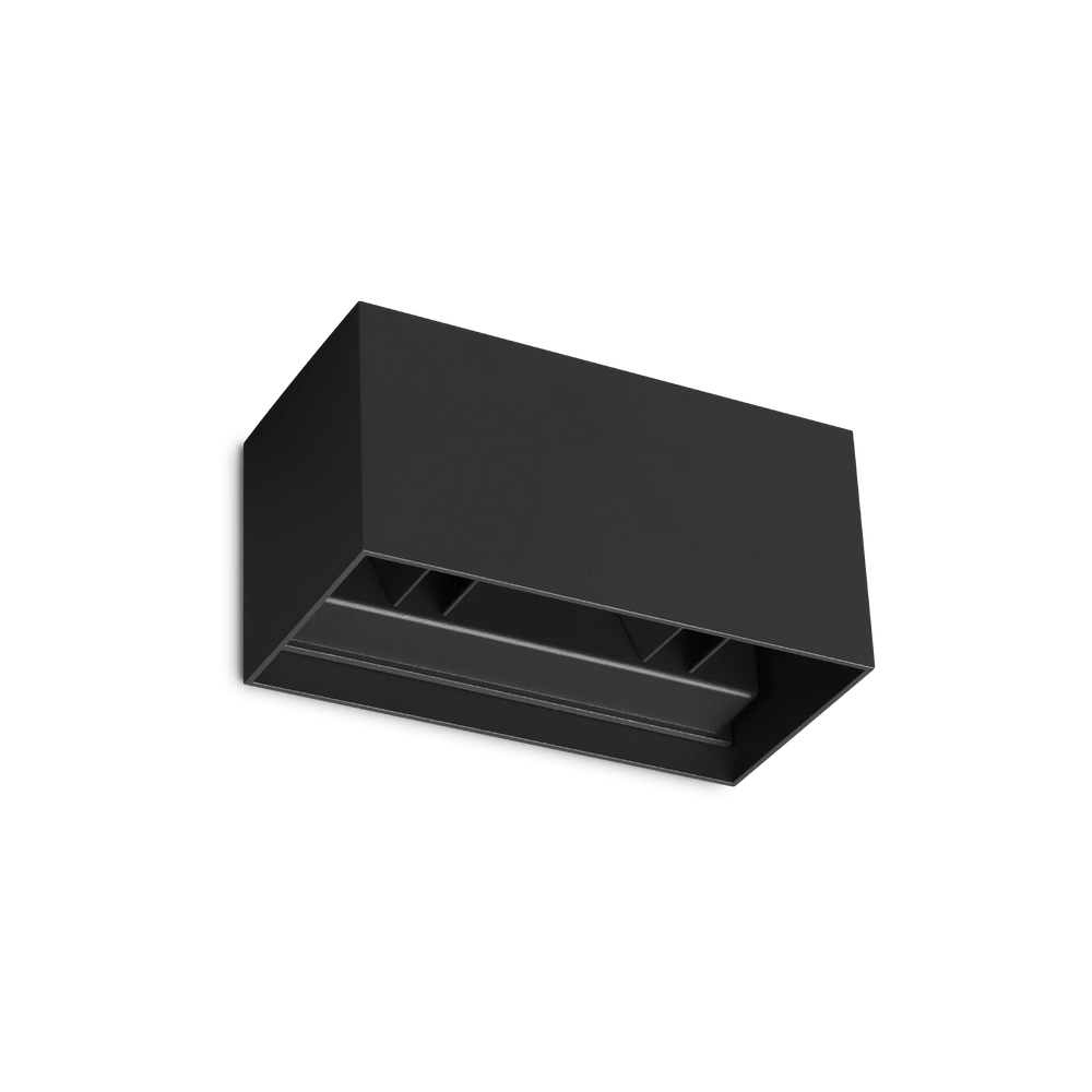 Applique da esterno nera moderna in alluminio ip54 led 3000k o 4000k