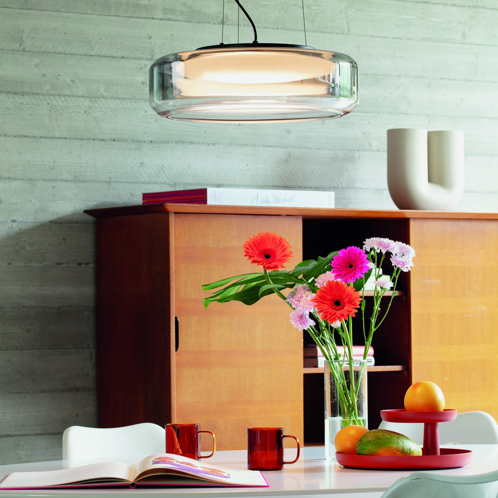 Sospensione moderna vetro sfumato fumee led 3000k