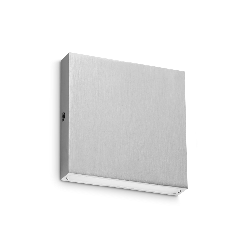 Applique da parete per esterno colore acciaio led doppia emissione