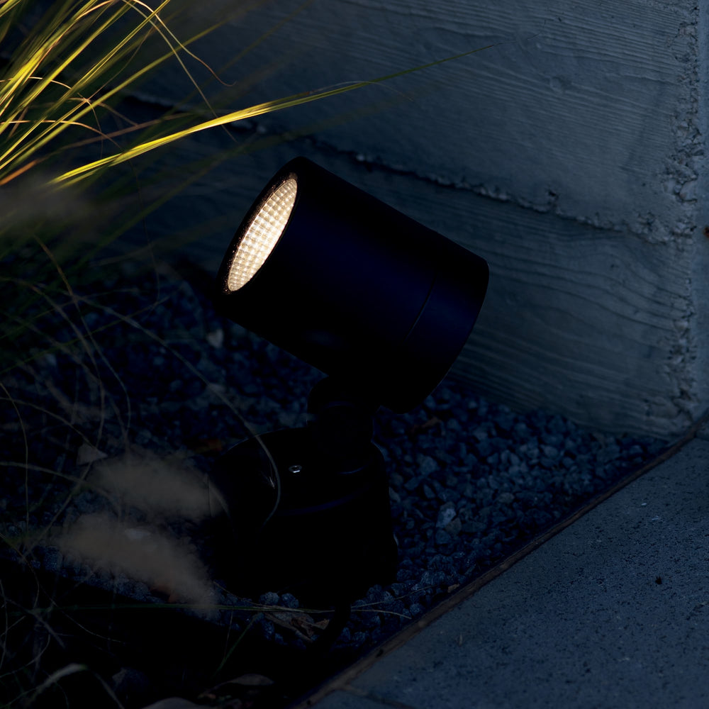 Faretto picchetto da giardino per esterno nero alluminio