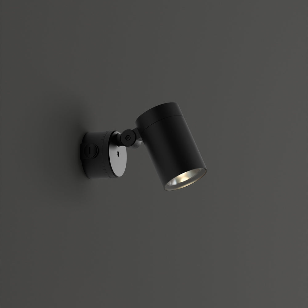 Applique da esterno luce led 3000k orientabile nera in alluminio