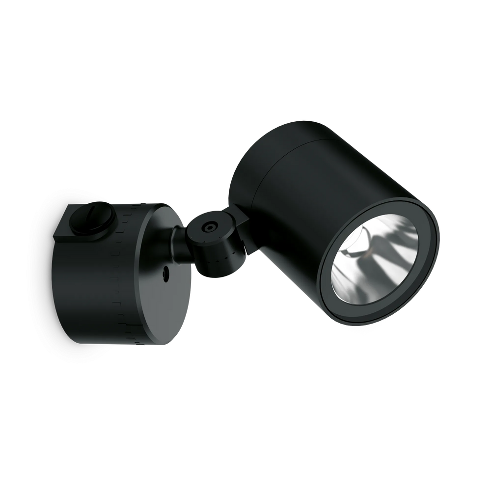 Applique da esterno luce led 3000k orientabile nera in alluminio