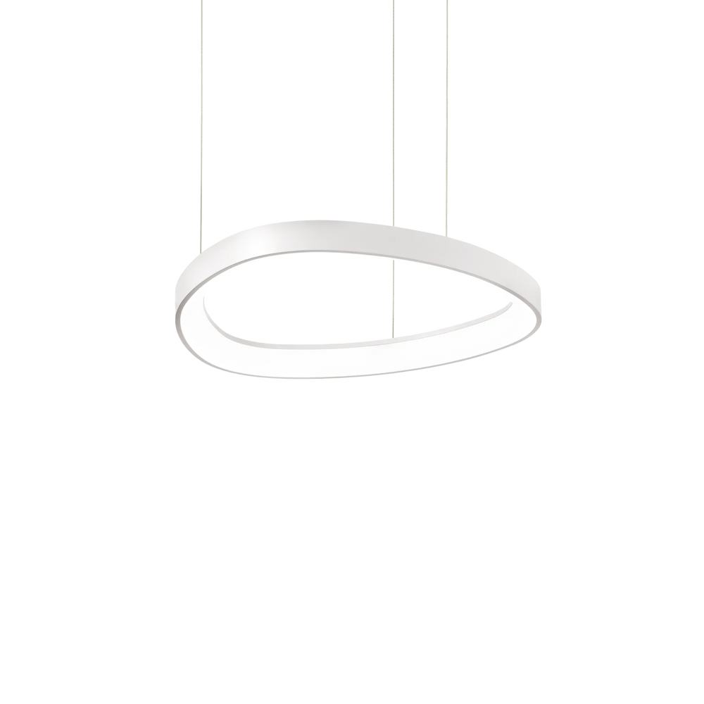 Sospensione moderna bianca in metallo con led
