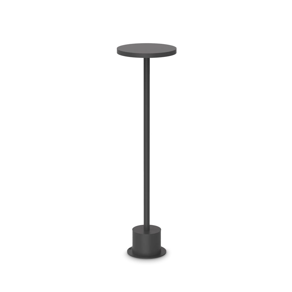 Lampada da terra per giardino o viale esterno nera led bianca calda