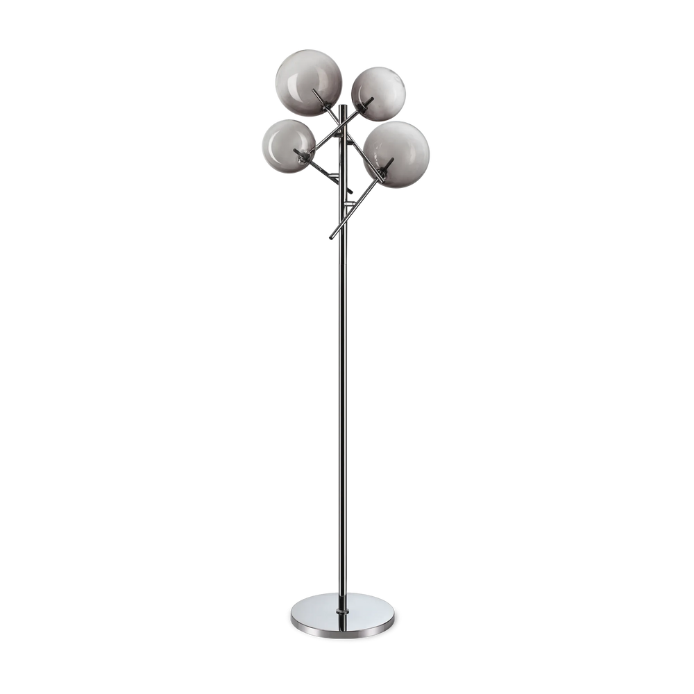 Piantana in metallo cromo moderna 4 lampadine G9