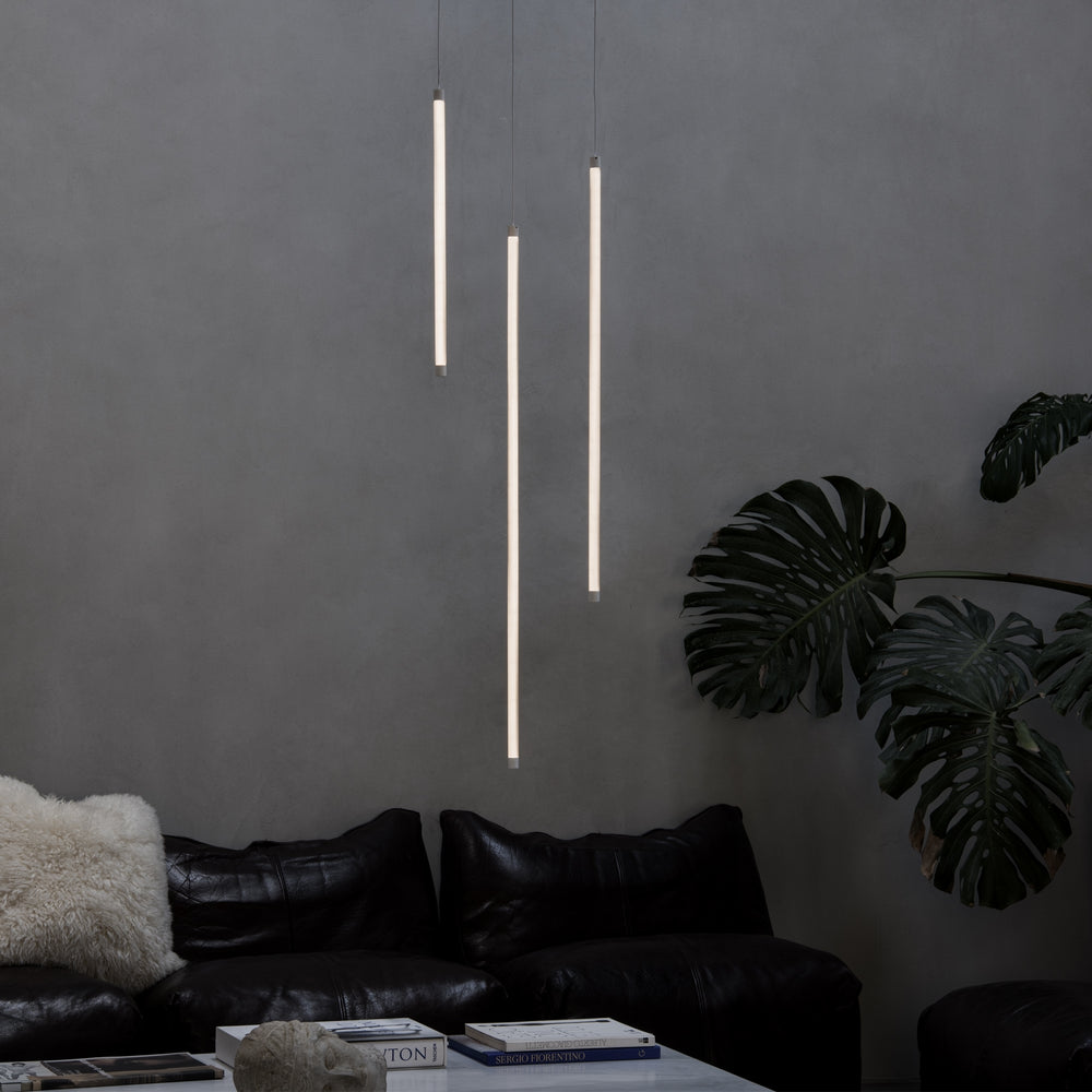 Sospensione bianca in metallo moderna con led