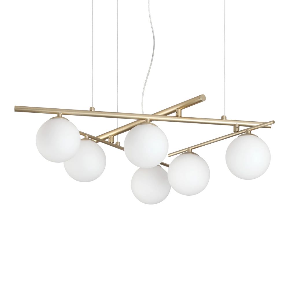 Moderner Küchenleuchter in Gold und Weiß, Durchmesser 62 cm oder 80 cm