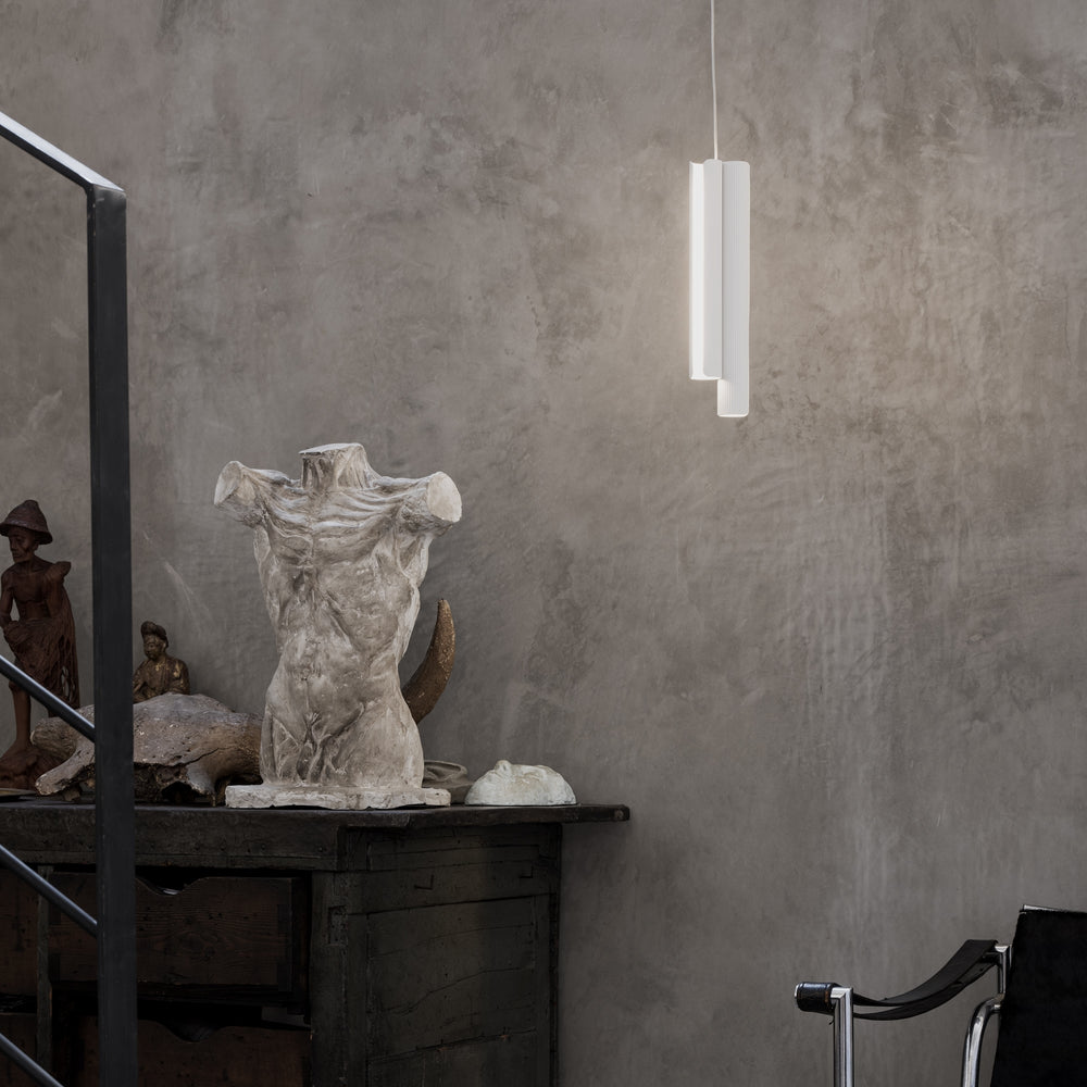 Sospensione 3 luci a cilindro led moderna