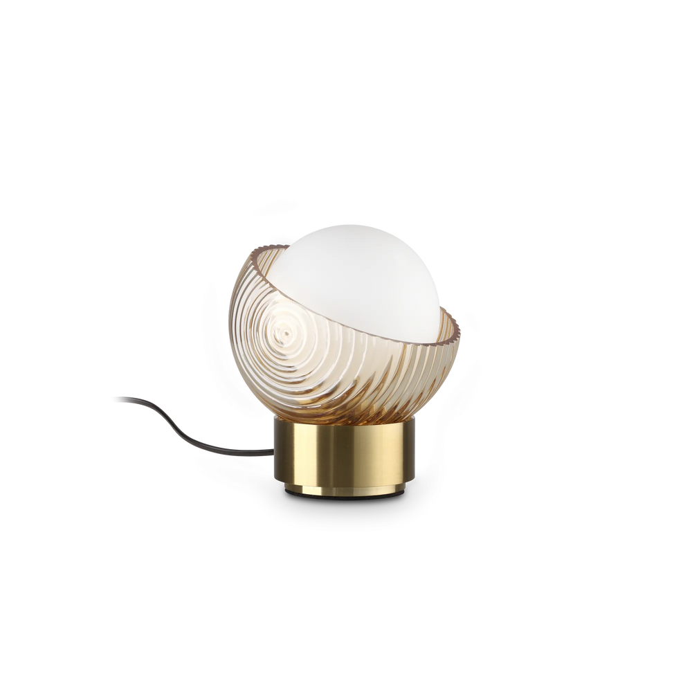 Lampada da tavolo in metallo altezza 13cm ottone o nera