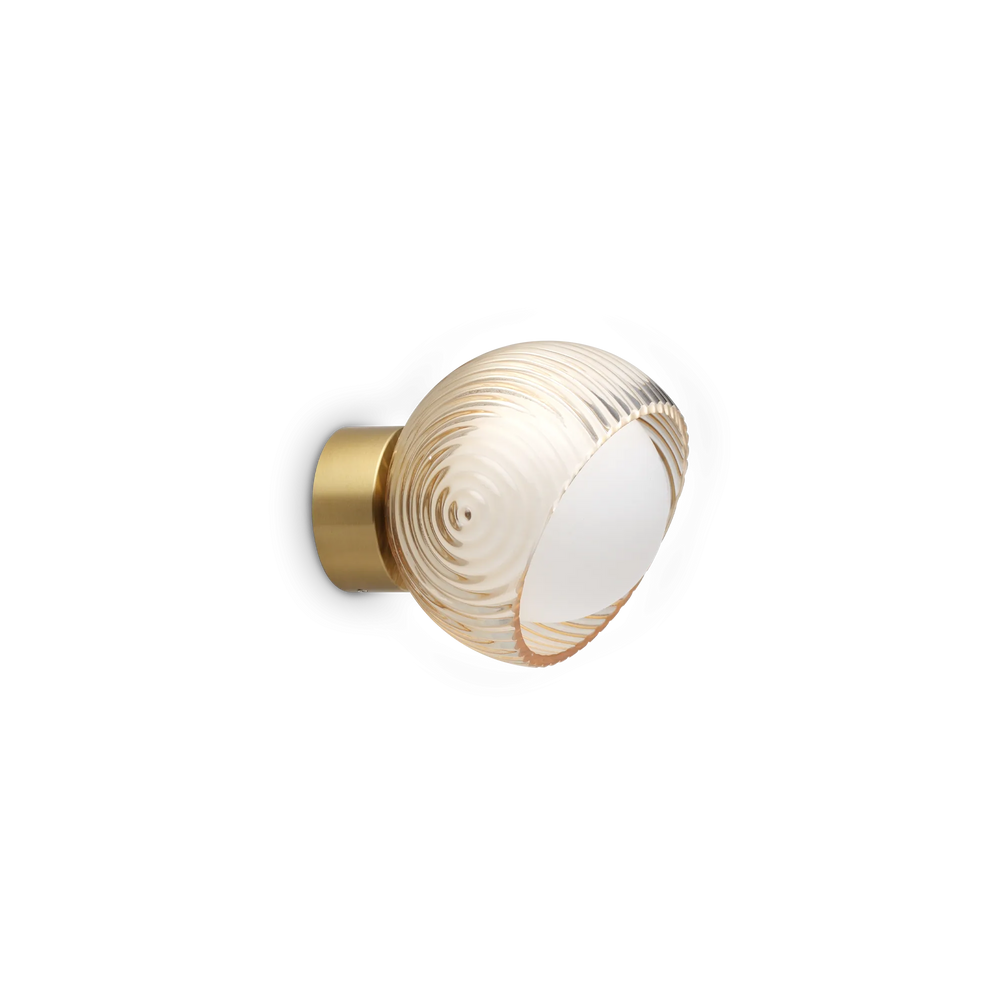 Applique per bagno ottone nero diffusore vetro