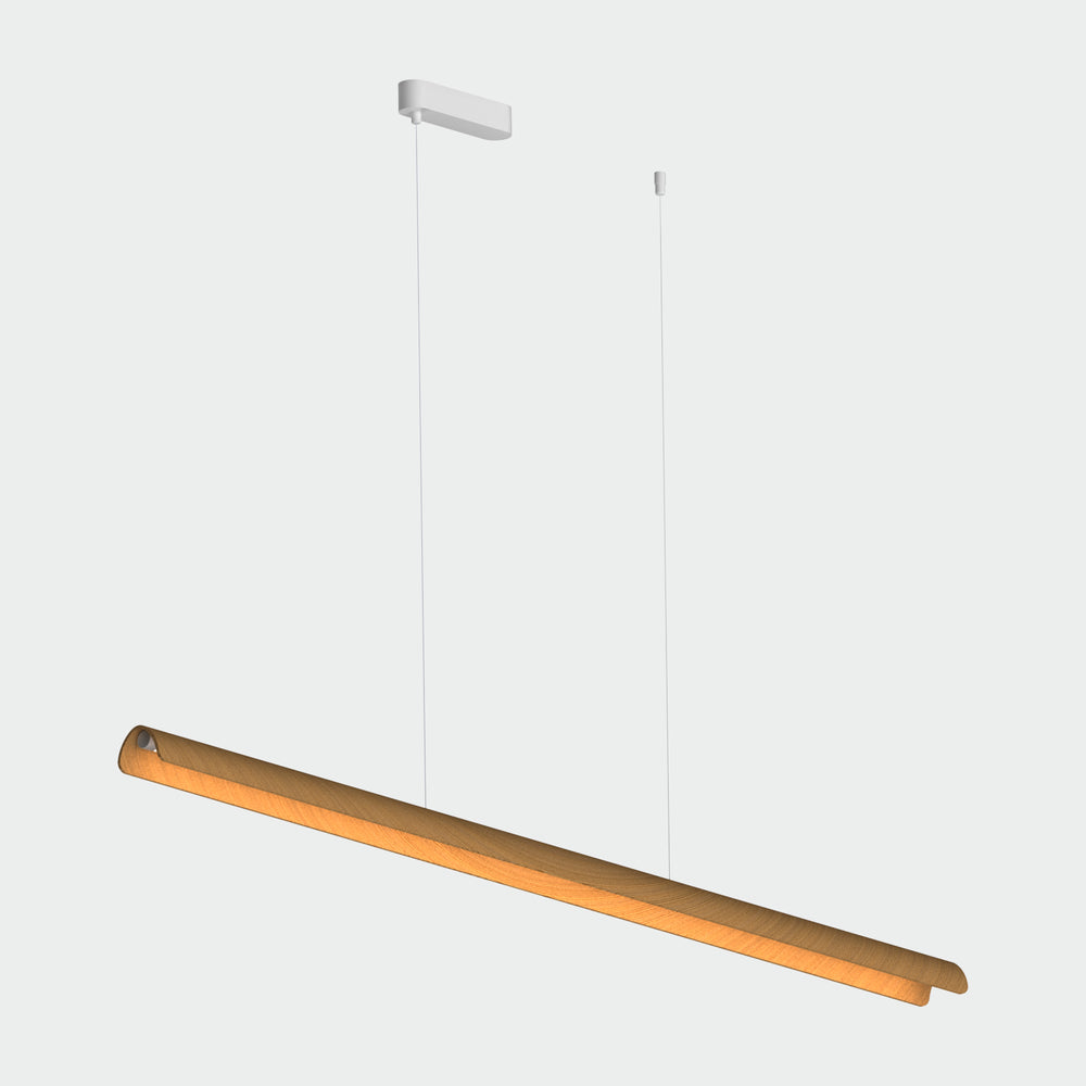 Lampada a sospensione tavolo da pranzo legno naturale led dimmerabile 150cm