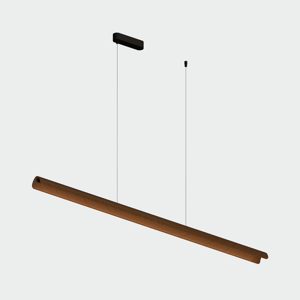 Lampada a sospensione tavolo da pranzo legno naturale led dimmerabile 150cm