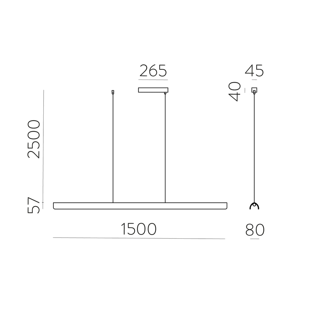 Lampada a sospensione tavolo da pranzo legno naturale led dimmerabile 150cm