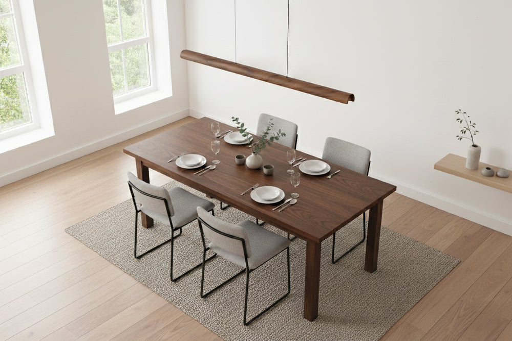 Lampada a sospensione tavolo da pranzo legno naturale led dimmerabile 150cm