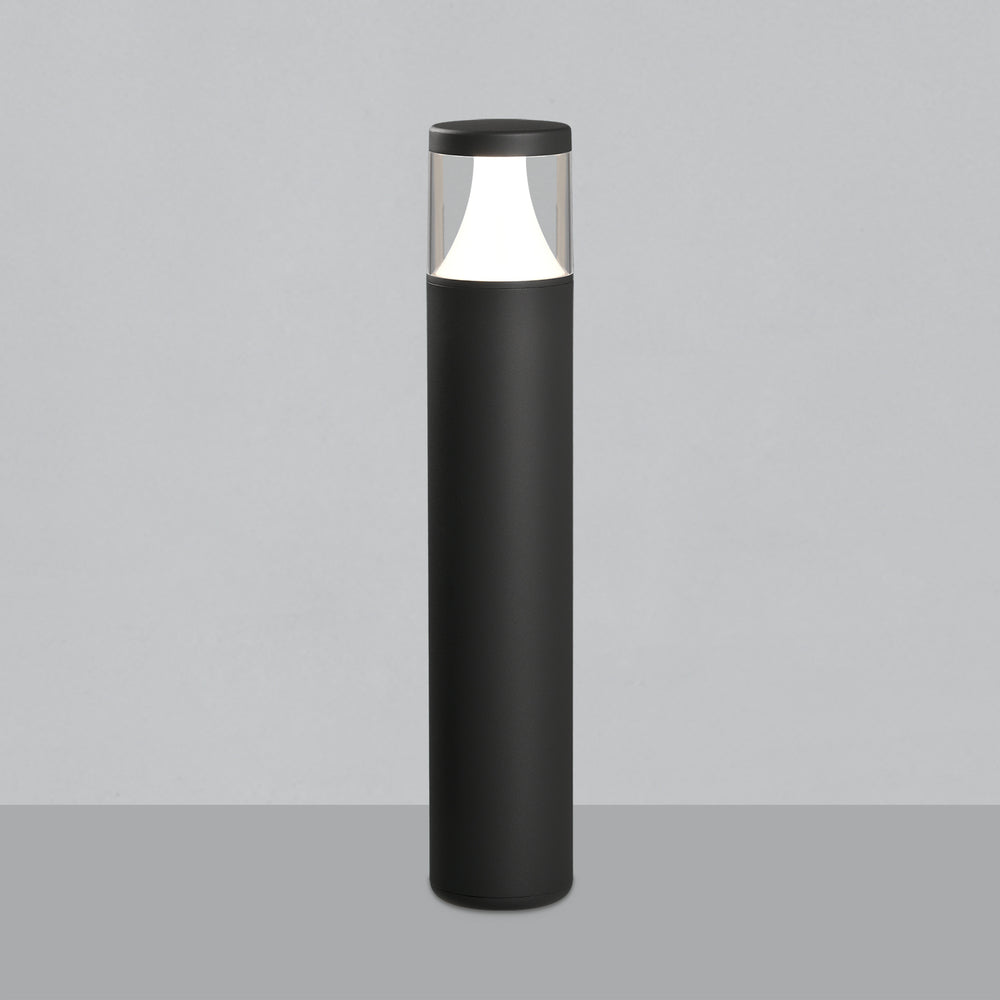Paletto da giardino moderno nero altezza 65cm led