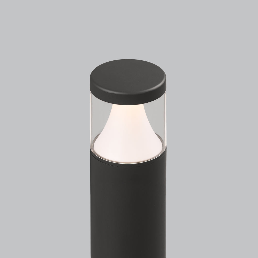 Paletto da giardino moderno nero altezza 65cm led