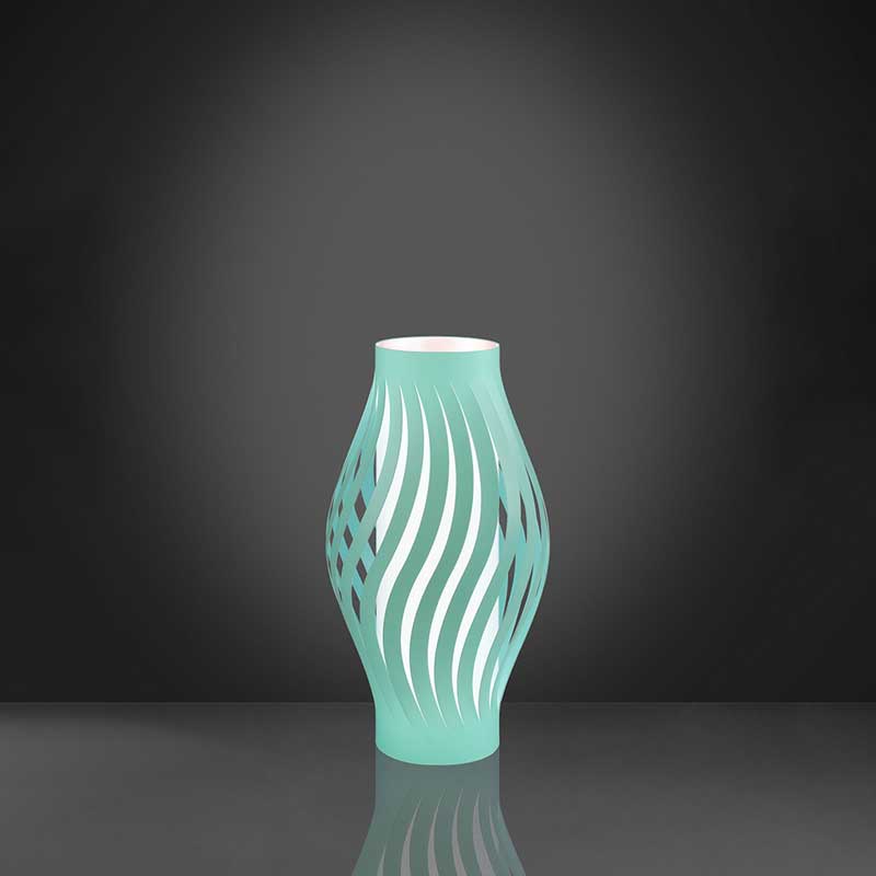 Lampada da tavolo di design h32cm in polilux vari colori