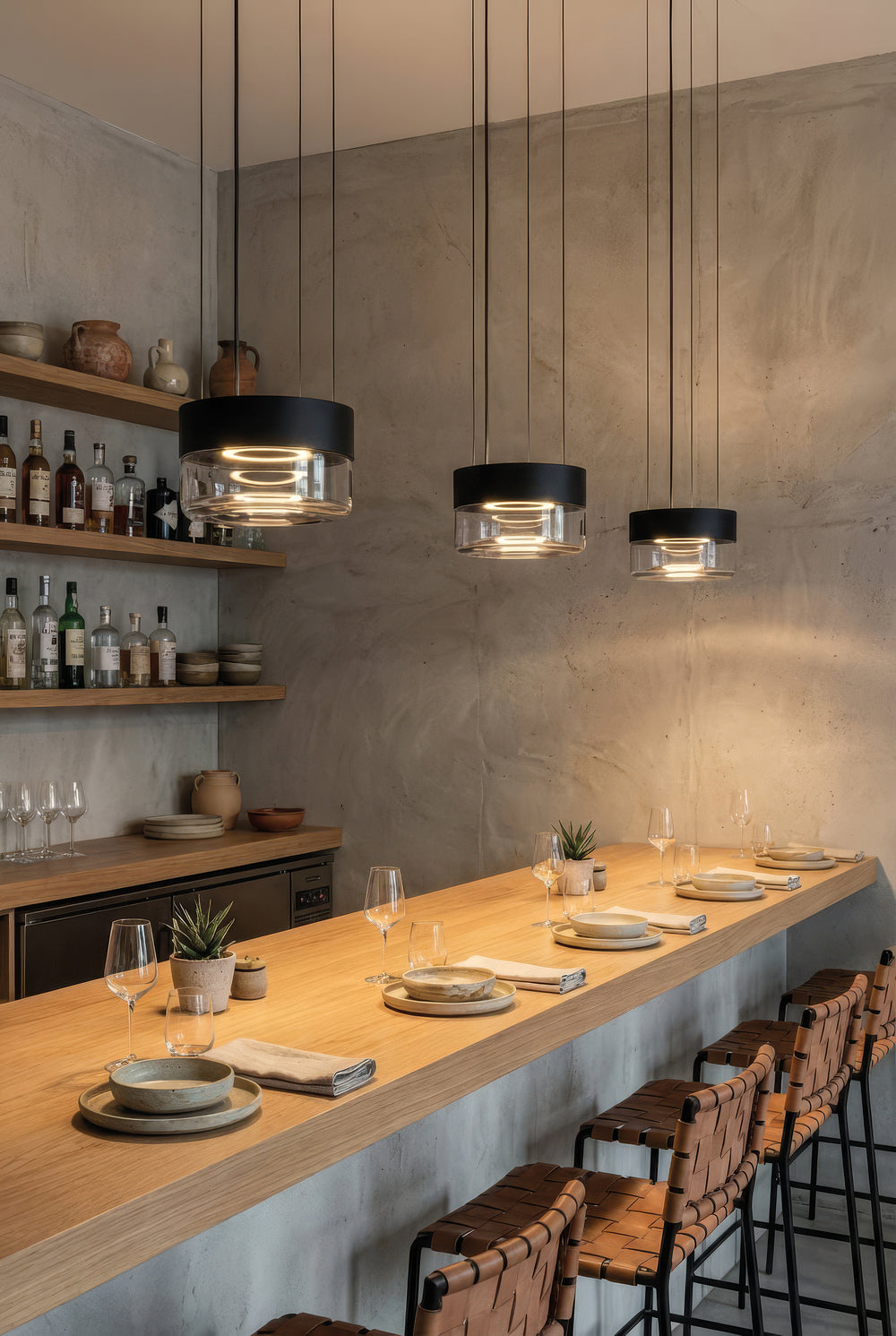 Lampada a sospensione nera design  moderna led 10W 2700K