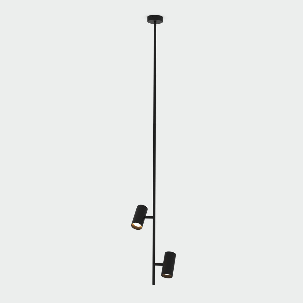 Sospensione moderna con 2 faretti orientabili