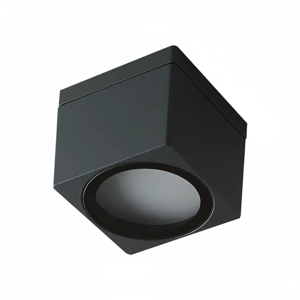 Quadratischer Außen-Deckenstrahler aus Aluminium IP65 