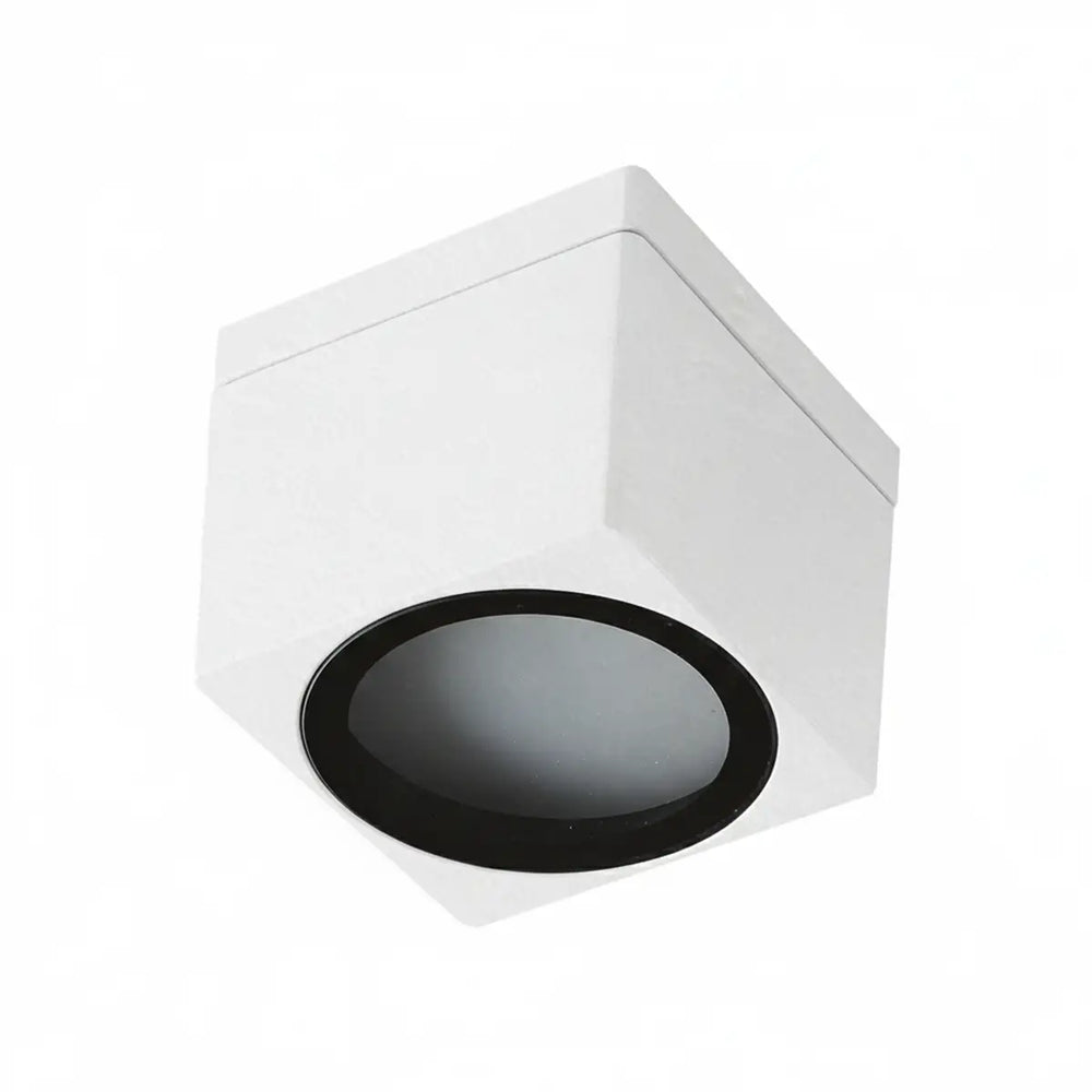 Quadratischer Außen-Deckenstrahler aus Aluminium IP65 