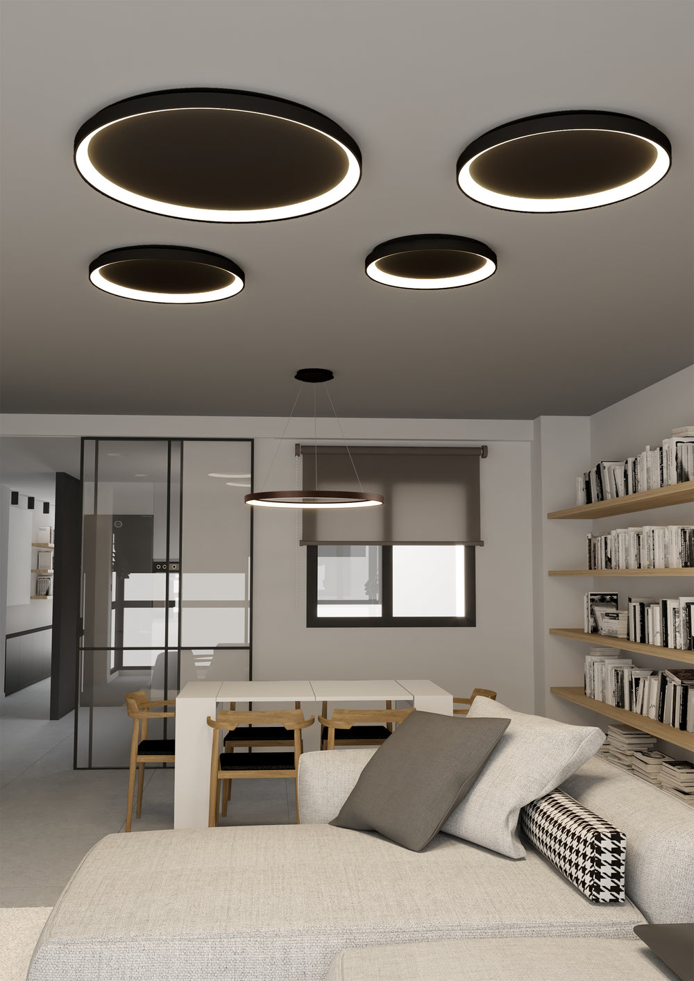 Plafoniera moderna led rotonda da soffitto