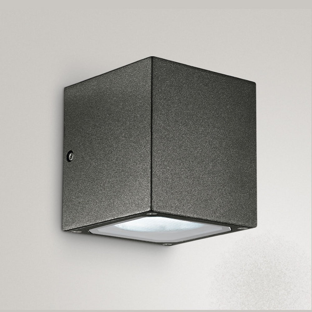 Applique per esterno ip54 cubo GX53 led bianco ruggine grigio antracite